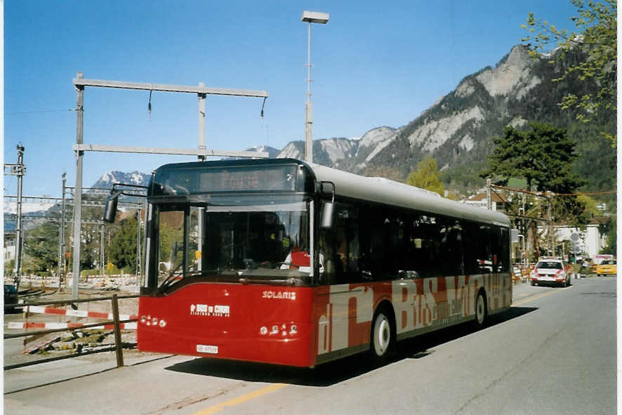 (066'720) - SBC Chur - Nr. 9/GR 97'509 - Solaris am 20. April 2004 beim Bahnhof Chur