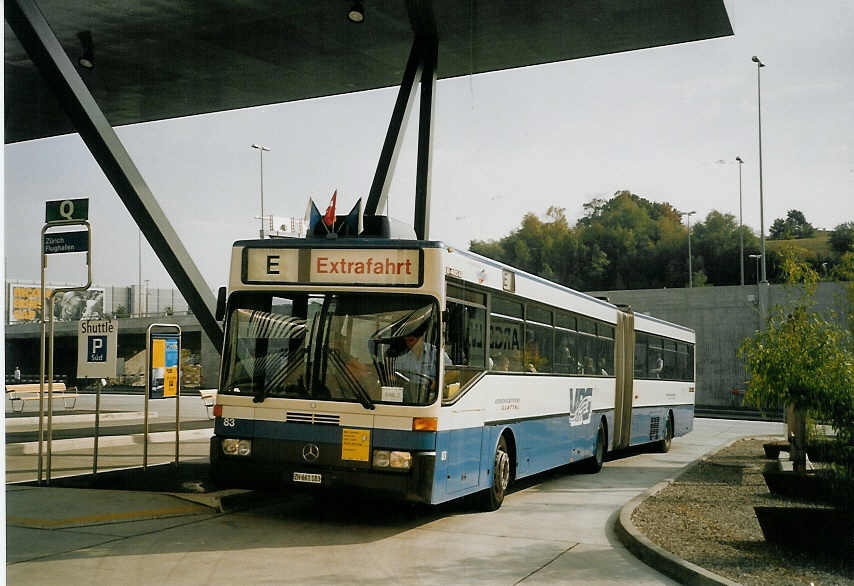 (070'733) - Welti-Furrer, Zrich - Nr. 83/ZH 661'183 - Mercedes (ex VBZ Zrich Nr. 572) am 11. September 2004 in Zrich, Flughafen