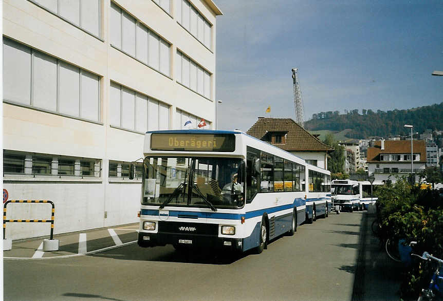 (070'915) - ZVB Zug - Nr. 91/ZG 54'611 - NAW/Hess (ex Nr. 1) am 11. September 2004 in Zug, Garage