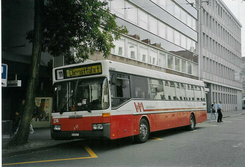 (071'513) - WV Winterthur - Nr. 274/ZH 588'274 - Mercedes am 4. Oktober 2004 in Winterthur, Museumstrasse