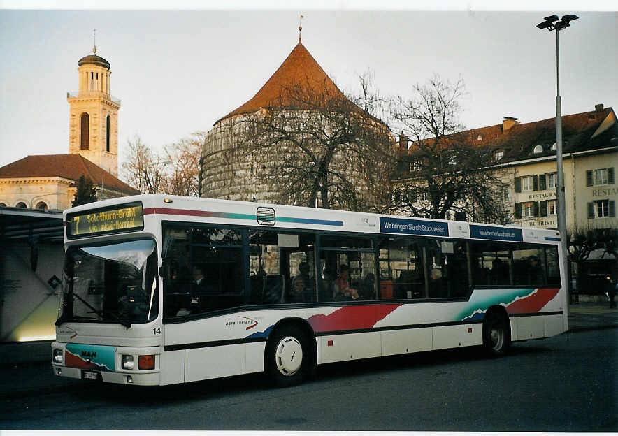 (073'728) - ASm Langenthal - Nr. 14/BE 149'768 - MAN am 3. Januar 2005 in Solothurn, Amthausplatz