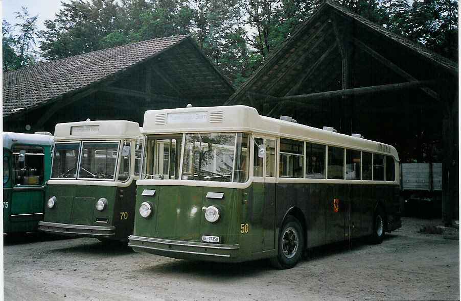 (077'005) - SVB Bern (TVB) - Nr. 50/BE 27'150 - Saurer/Gangloff am 29. Mai 2005 in Oberburg, Ziegelgut