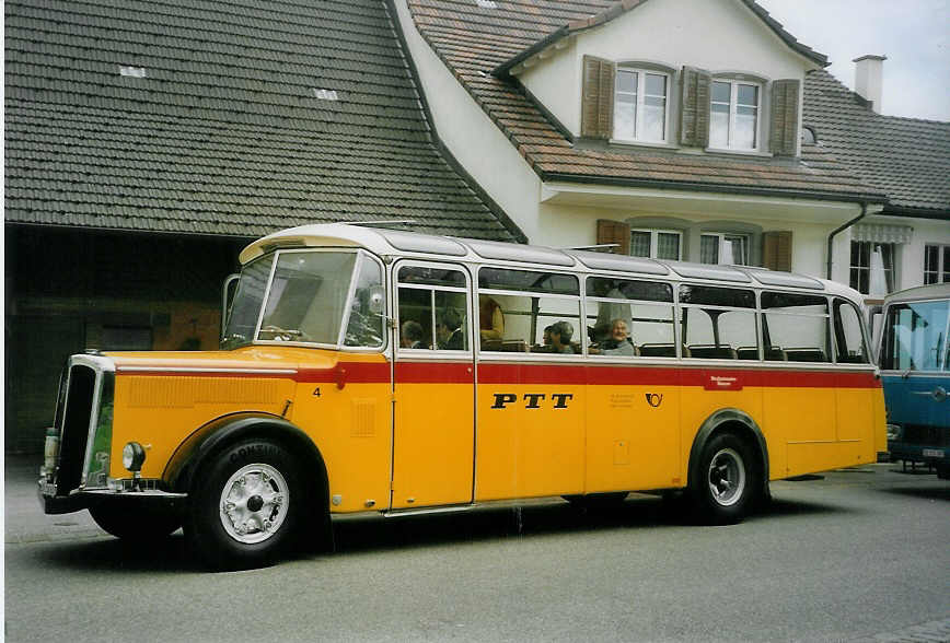 (077'301) - Wohlgemuth, Hochwald - Nr. 4/SO 110'637 - Saurer/Lauber (ex Zimmermann, Visperterminen Nr. 4) am 5. Juni 2005 in Arboldswil, Dorfstrasse