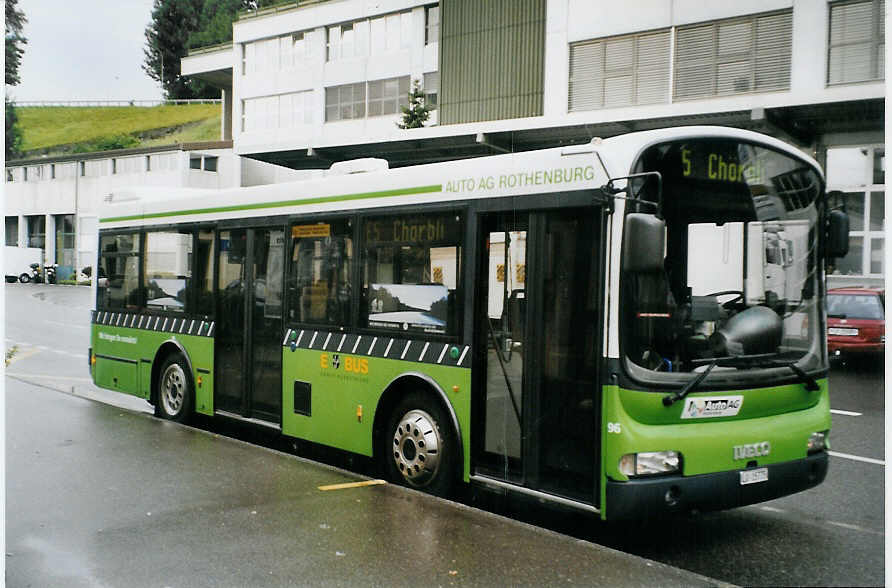 (078'335) - AAGR Rothenburg - Nr. 96/LU 15'775 - Iveco am 11. Juli 2005 beim Bahnhof Littau