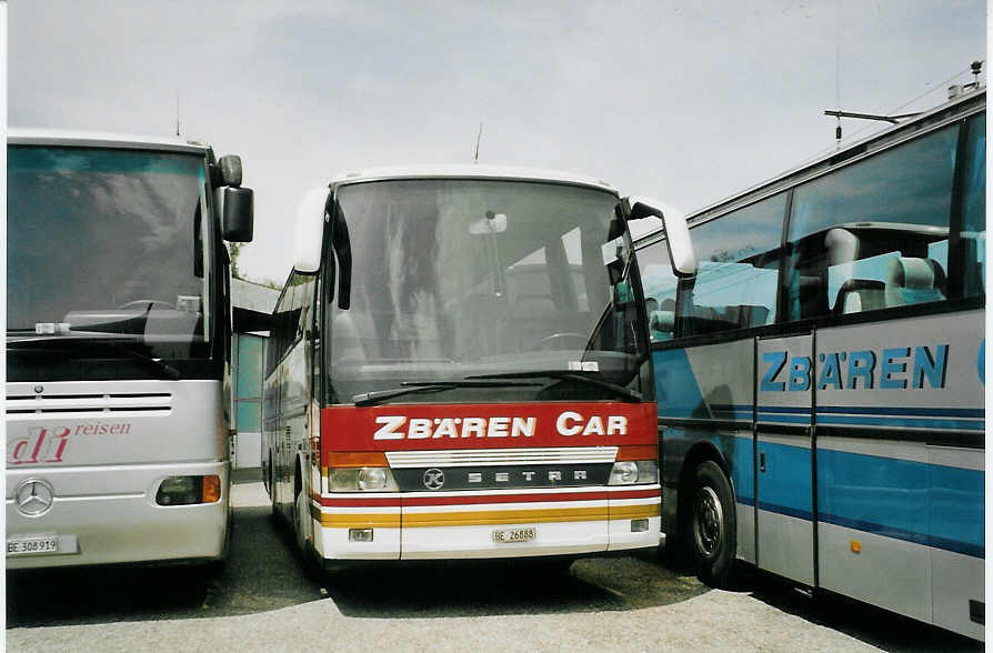 (079'232) - Zbren, Konolfingen - BE 26'888 - Setra am 29. Juli 2005 in Konolfingen, Garage