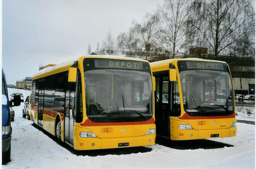 (081'620) - BLT Oberwil - Nr. 21 - Mercedes am 28. November 2005 in Kloten, EvoBus