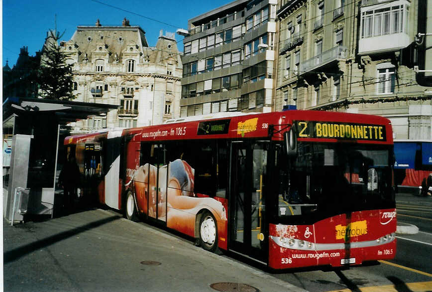 (081'909) - TL Lausanne - Nr. 536/VD 1600 - Solaris am 18. Dezember 2005 in Lausanne, Bel-Air