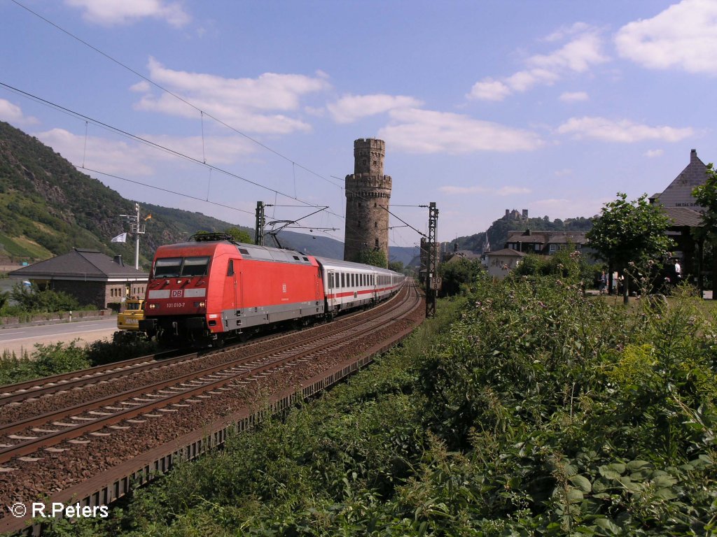 101 010-7 verl�sst Oberwesel mit den IC 2024 Stuttgart – M�nster. 24.07.08
