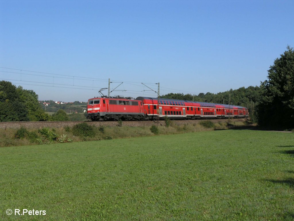 111 172-3 schiebt bei Edlhausen ein RE N�rnberg.09.09.08