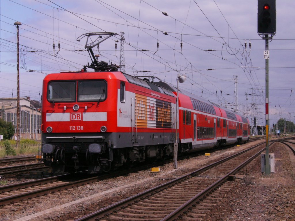 112 138 kam mit RE von Uelzen nach Halle am 05.06.2012 in Stendal an.