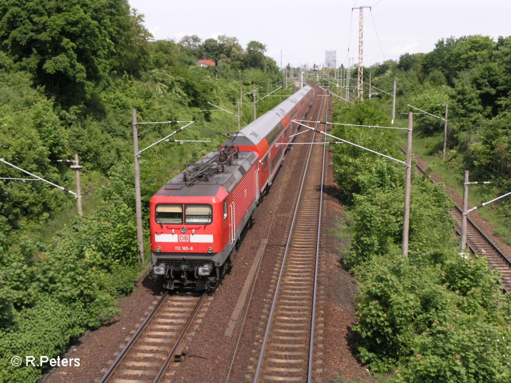112 165-6 verl�sst Frankfurt/Oder mit dem RE1 Eisenh�ttenstadt. 24.05.08