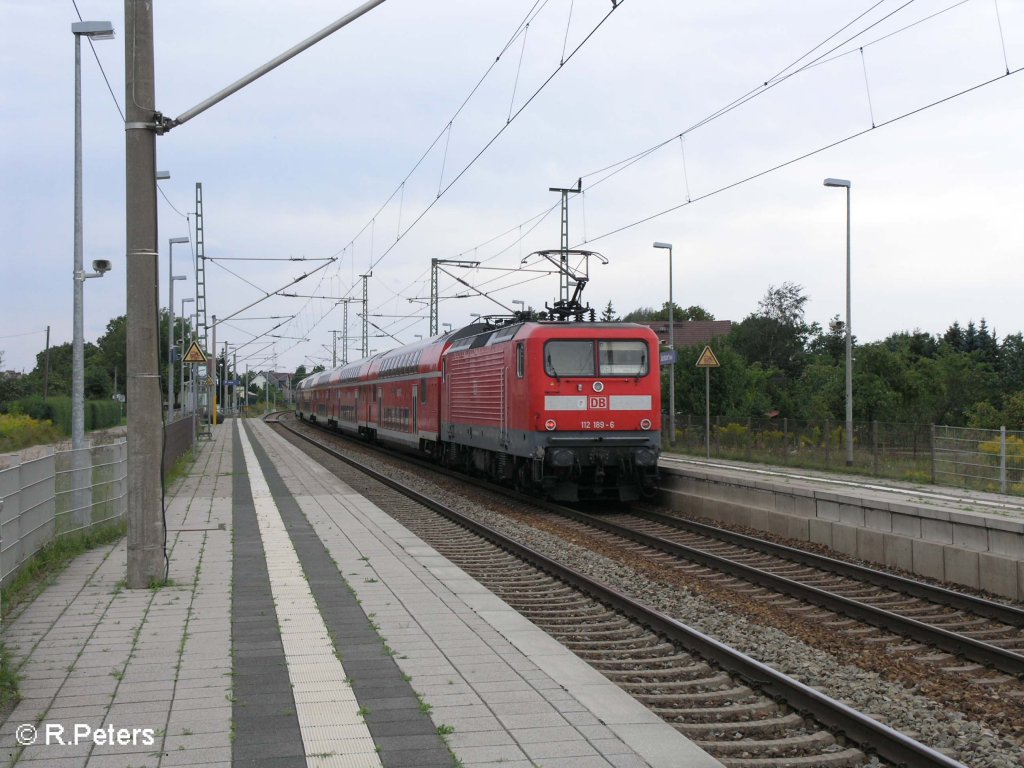 112 189-6 verl�sst Jacobsdorf(Mark) mit ein RE1 Brandenburg HBf. 19.08.08