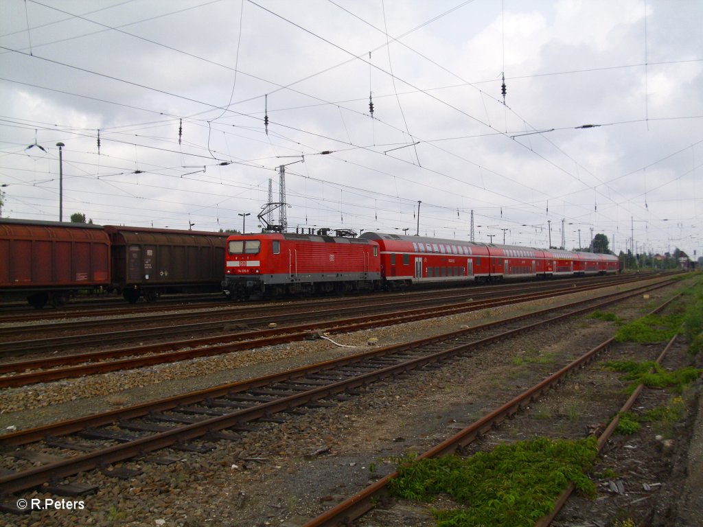 114 035-9 mit RE1 in Eisenh�ttenstadt. 13.08.10