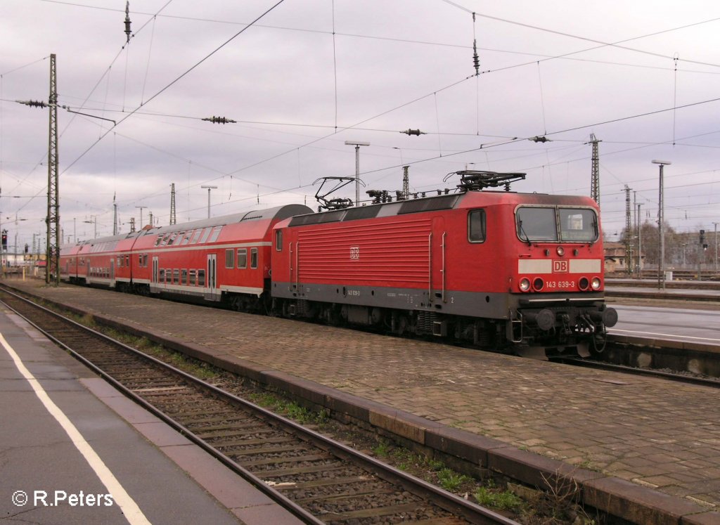 143 639-3 verl�sst Leipzig HBF nach Halle. 16.03.08