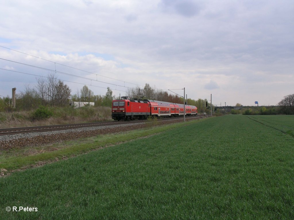 143 944-7 als RB26114 Leipzig HBF – Falkenberg/Elster bei Podelwitz. 16.04.11
