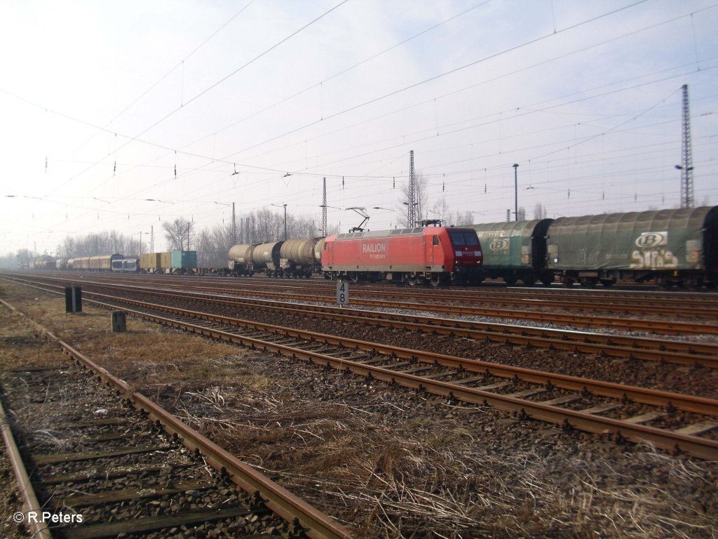 145 029 solo in Leipzig Sch�nefeld. 05.03.11