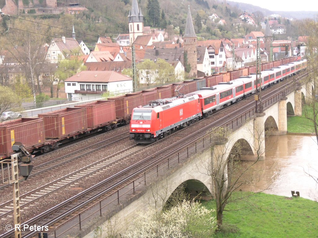 146 240-0 verl�sst Gem�nden mit ein RE Frankfurt/Main. 12.04.08