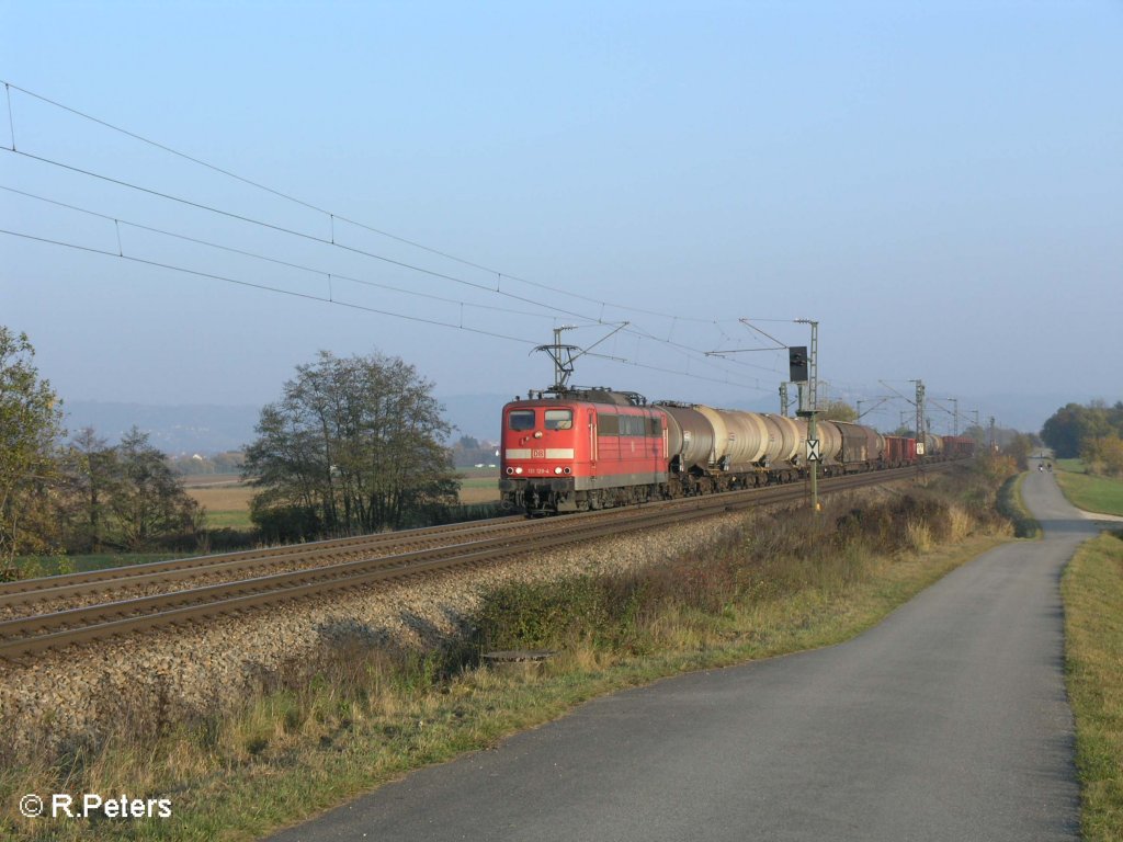 151 129-4 rollt langsam an ein Rotes signal bei P�lling. 25.10.08