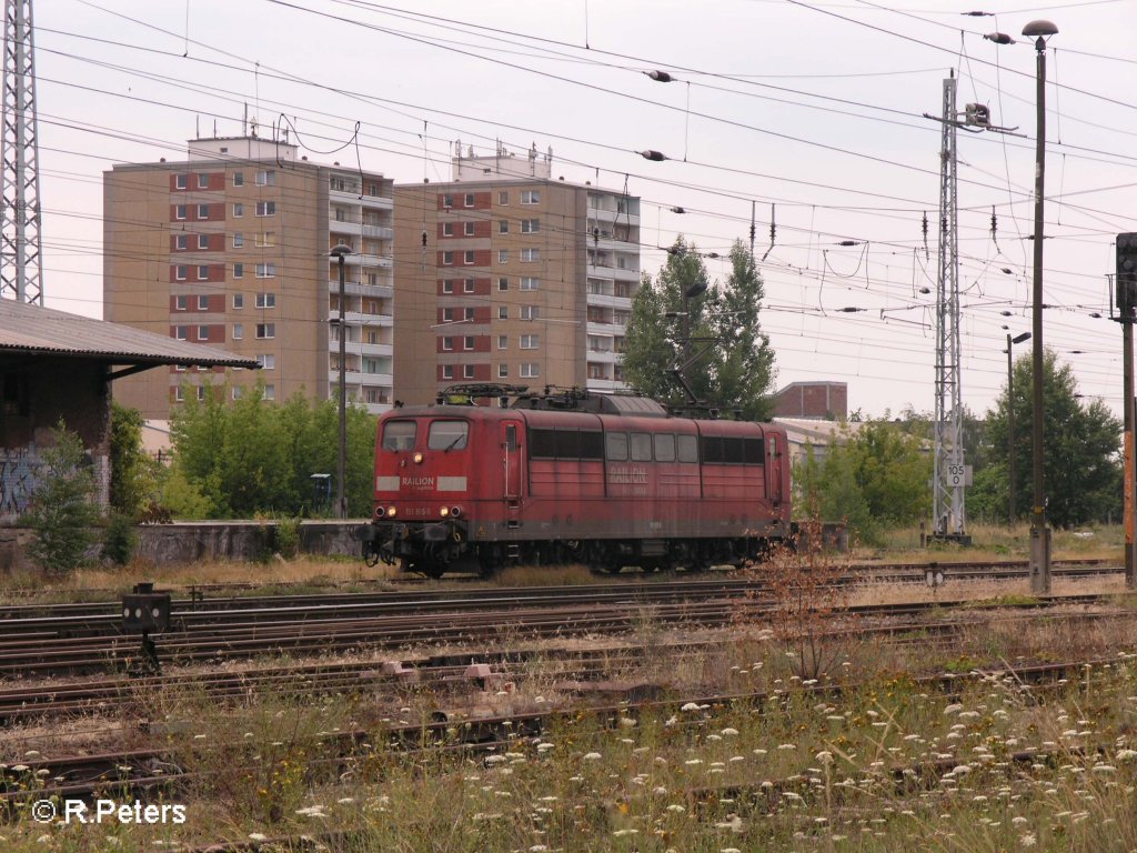 151 165-8 rollt solo durch Eisenh�ttenstadt nach Frankfurt/Oder. 11.07.08