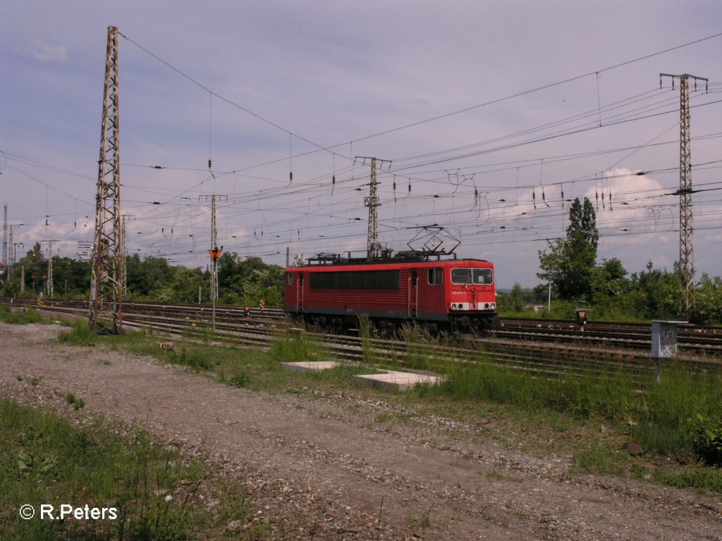 155 079-7 verl�sst Frankfurt/Oder auf dem Weg zur Oderbr�cke. 24.05.08