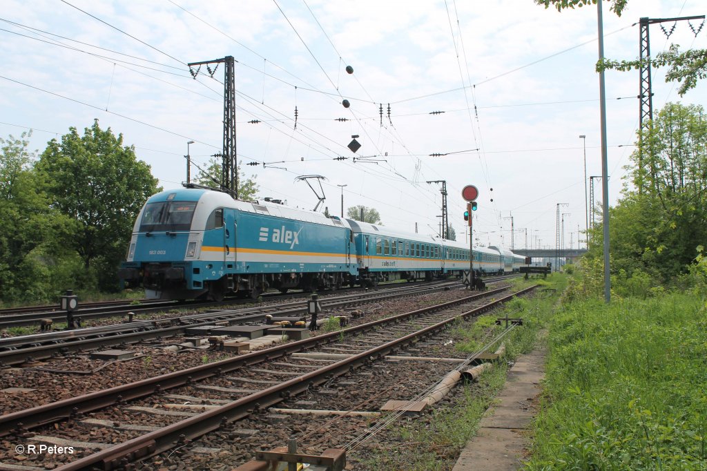 183 003 erreicht Regesnburg mit dem ALX84106 M�nchen - Hof. 09.05.13