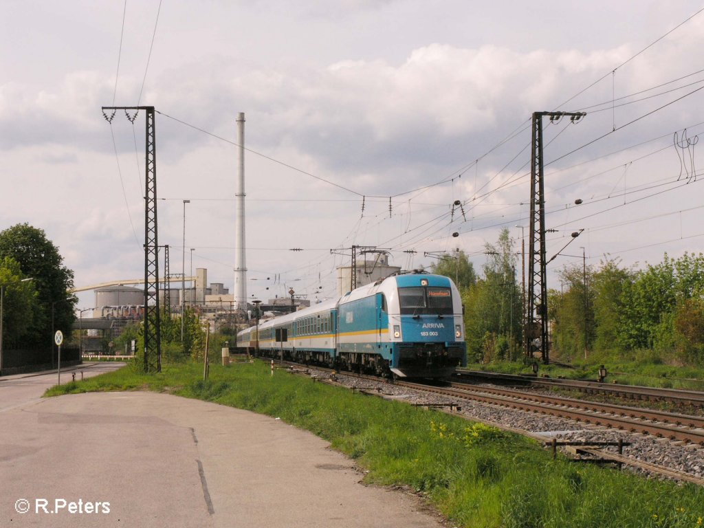 183 003 verl�sst Regensburg mit Alex nach M�nchen. 03.05.08