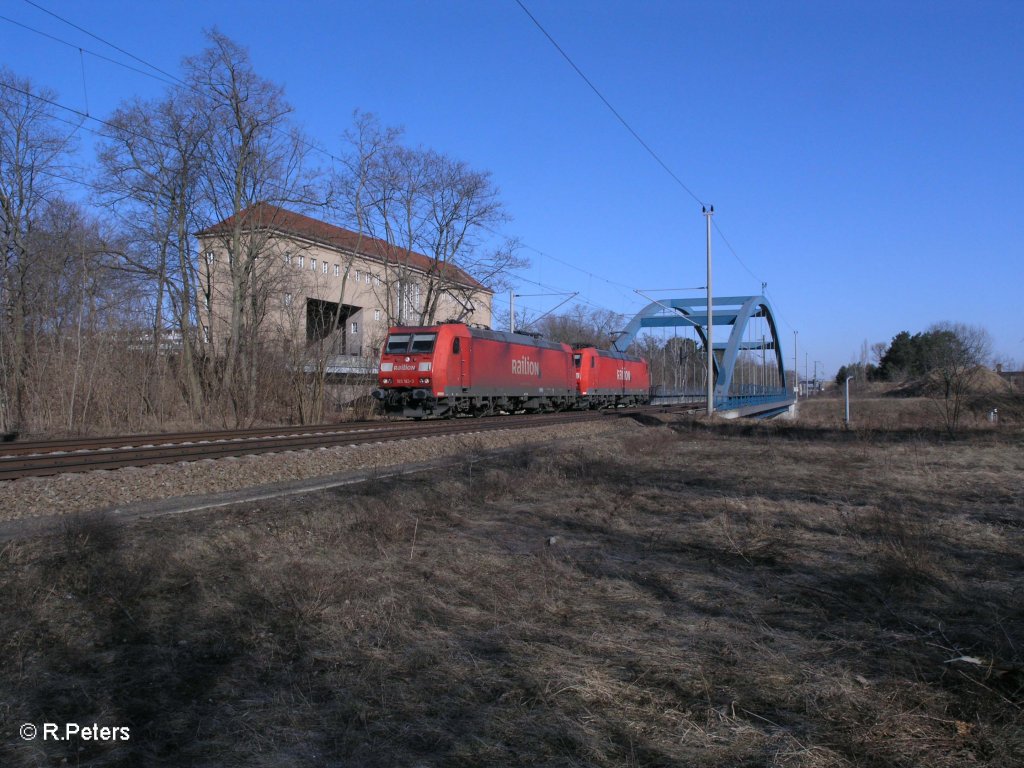 185 163-3 und 176 in Eisenh�ttenstatd. 07.03.11
