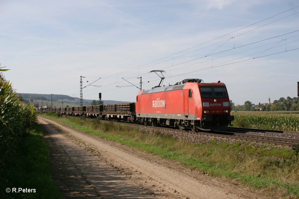 185 198-9 mit gemischten G�terzug bei Wettelsheim 16.09.11