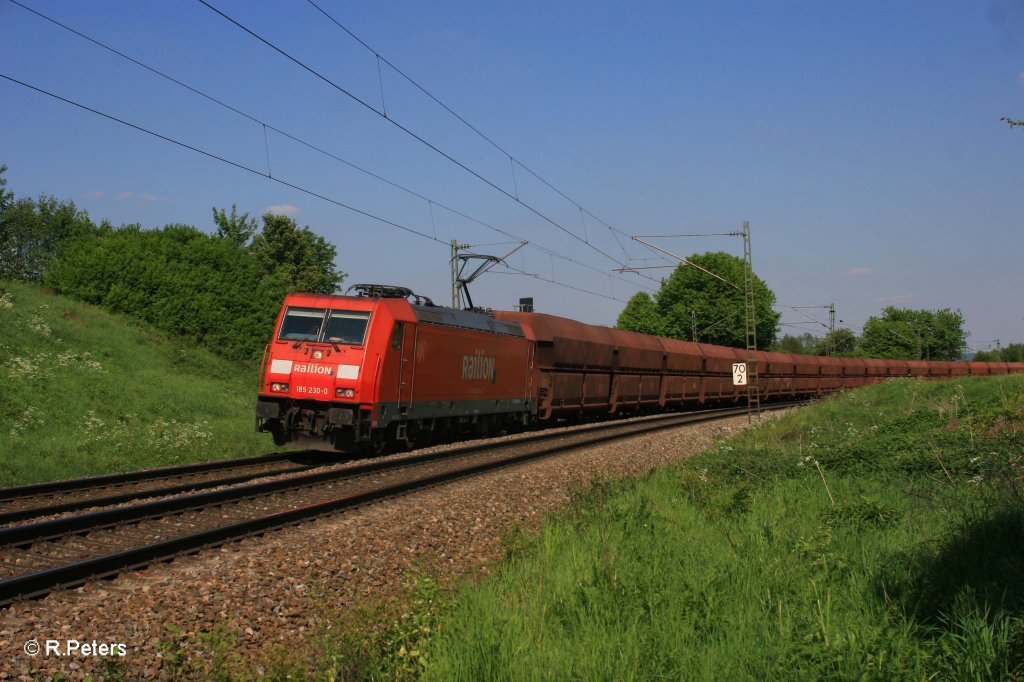 185 230-0 mit leer Kohlezug bei P�lling. 13.05.11