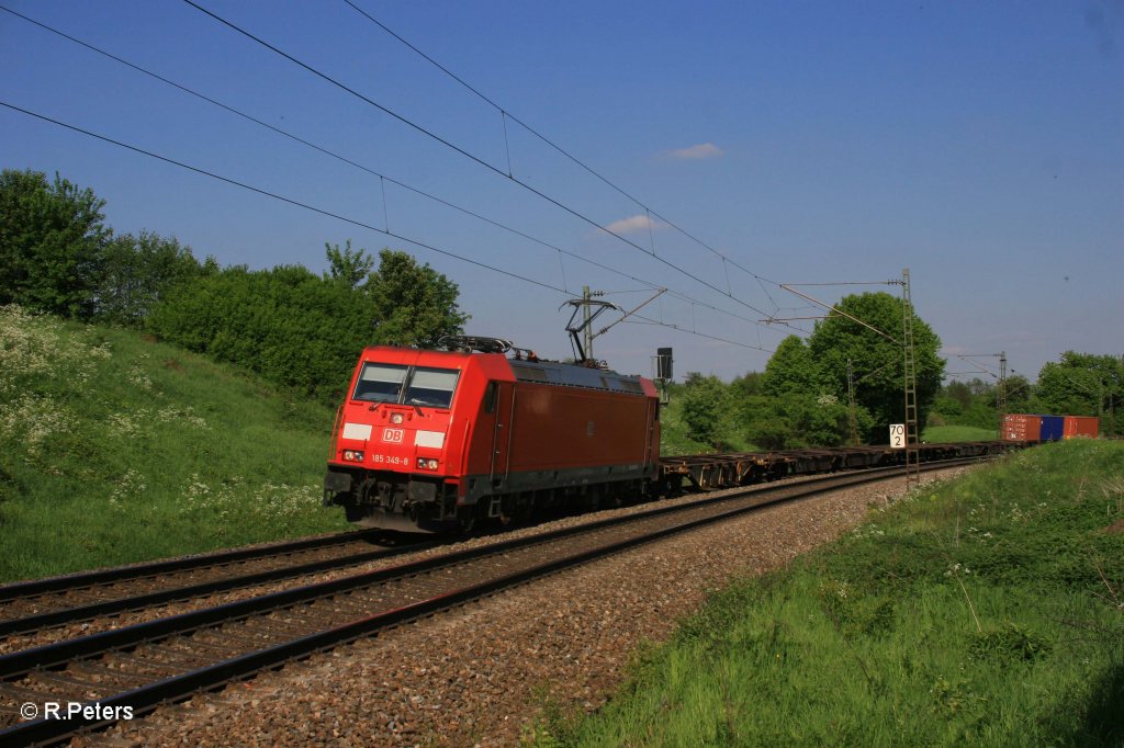 185 249-8 mit Containerzug bei P�lling. 13.05.11