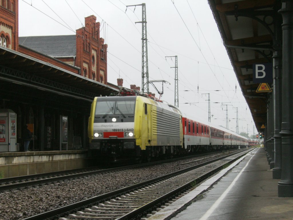 189 915 mit Nachtzug am 20.06.2012 in stendal.