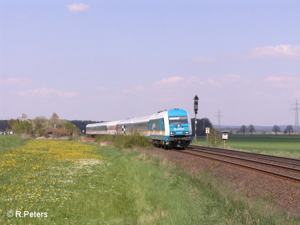 223 062 zieht ein Alex nach M�nchen bei Richt bei Schwandorf. 27.04.08