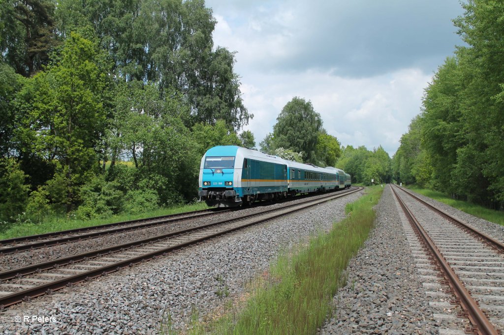 223 066 mit dem ALX84115 Hof - M�nchen bei Sch�nfeld. 06.06.13