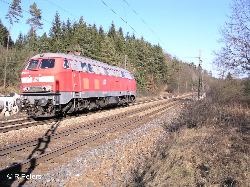 225 813-6 rollt solo bei Deining nach N�rnberg. 06.02.08