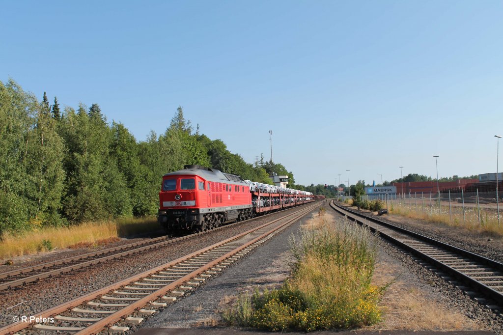 232 384-0 mit dem umgeleiteten 51683 Zwickau - N�rnberg bei der durchfahrt in Wiesau. 19.07.13