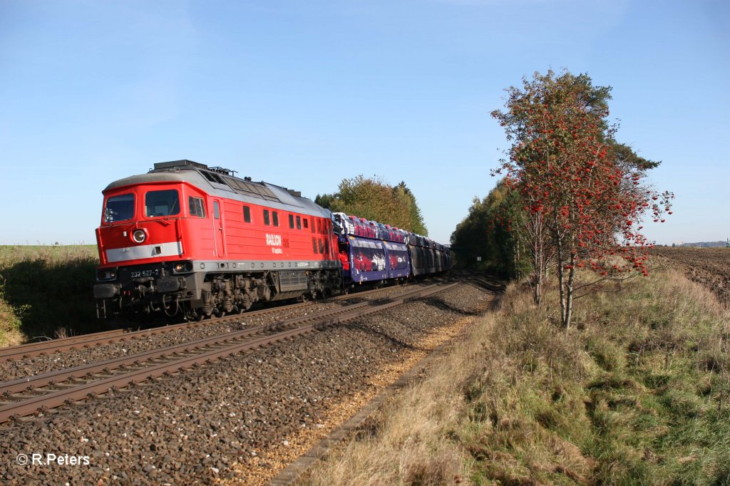 232 527-2 mit dem 47290 aus Tschechien nach N�rnberg bei Waldershof. 16.10.11