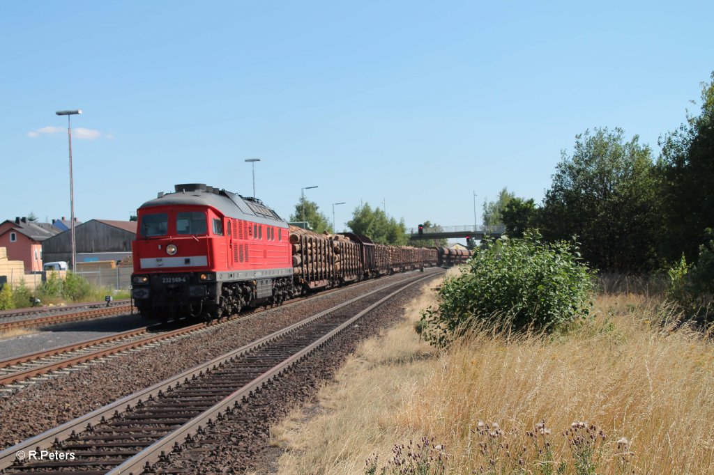 232 569-4 mit der sonntags�bergabe 56743 NN�rnberg - Marktredwitz in Wiesau/Oberpfalz. 21.07.13