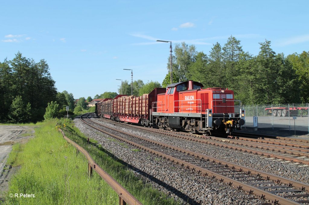 294 753-9 erreicht Wiesau mit der �bergabe 56960 Marktredwitz - ATW Wiesau. 05.06.13