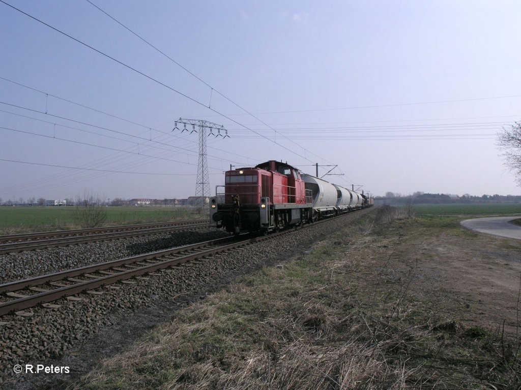 294 895-8 mit �bergabezug bei Borsdorf. 30.03.11