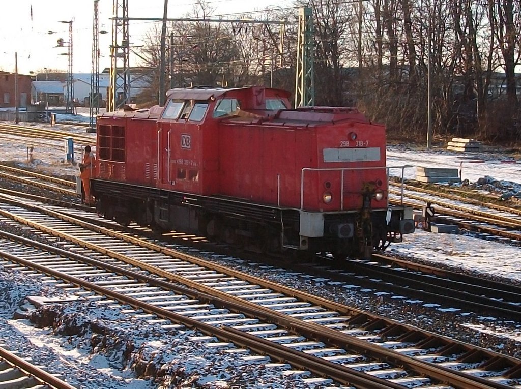 298 318 unterwegs am 27.Januar 2011 in Bergen/Rgen.