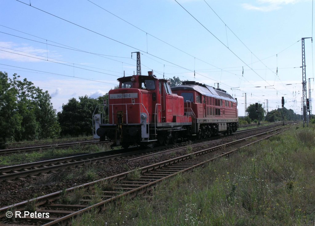 362 567-0 wird bei saarmund von einer 233iger �berf�hrt. 17.08.08