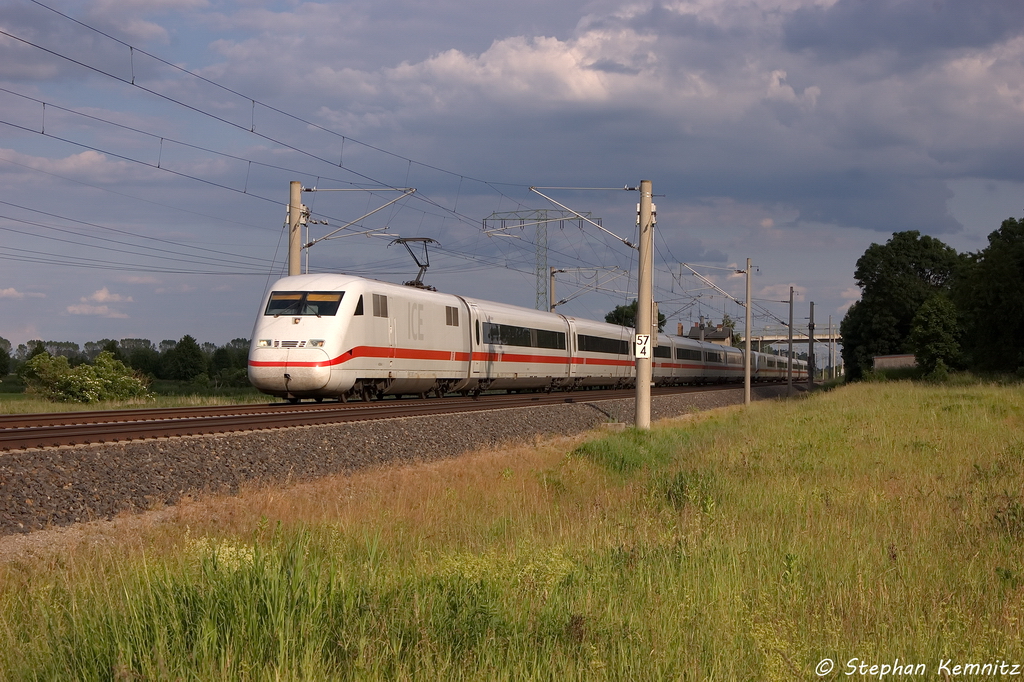 402 034-3  Minden (Westfalen)  wurde wegen der Sperrung der Elbebr�cke H�merten �ber Vietznitz umgeleitet und fuhr in Richtung Wittenberge weiter. 11.06.2013