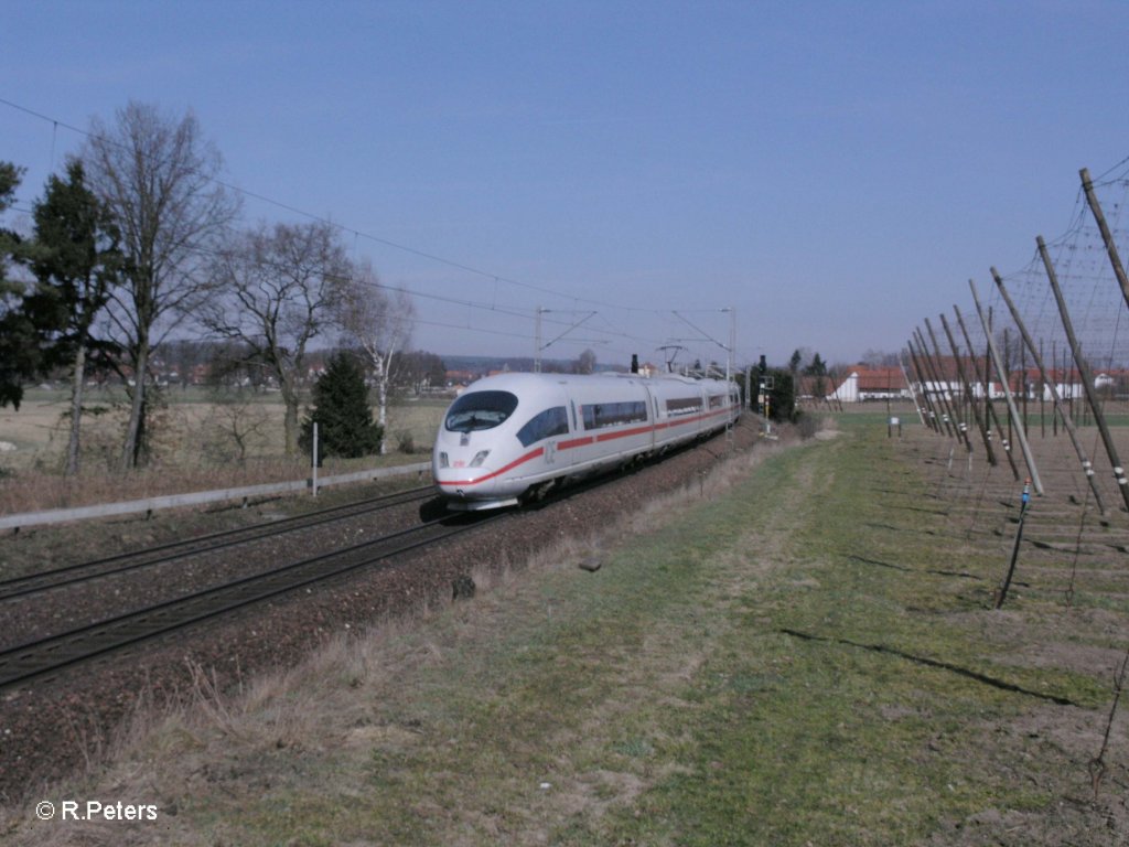 403 018-5  M�nster  als ICE 1208 M�nchen - Berlin bei Rohrbach. 24.03.11