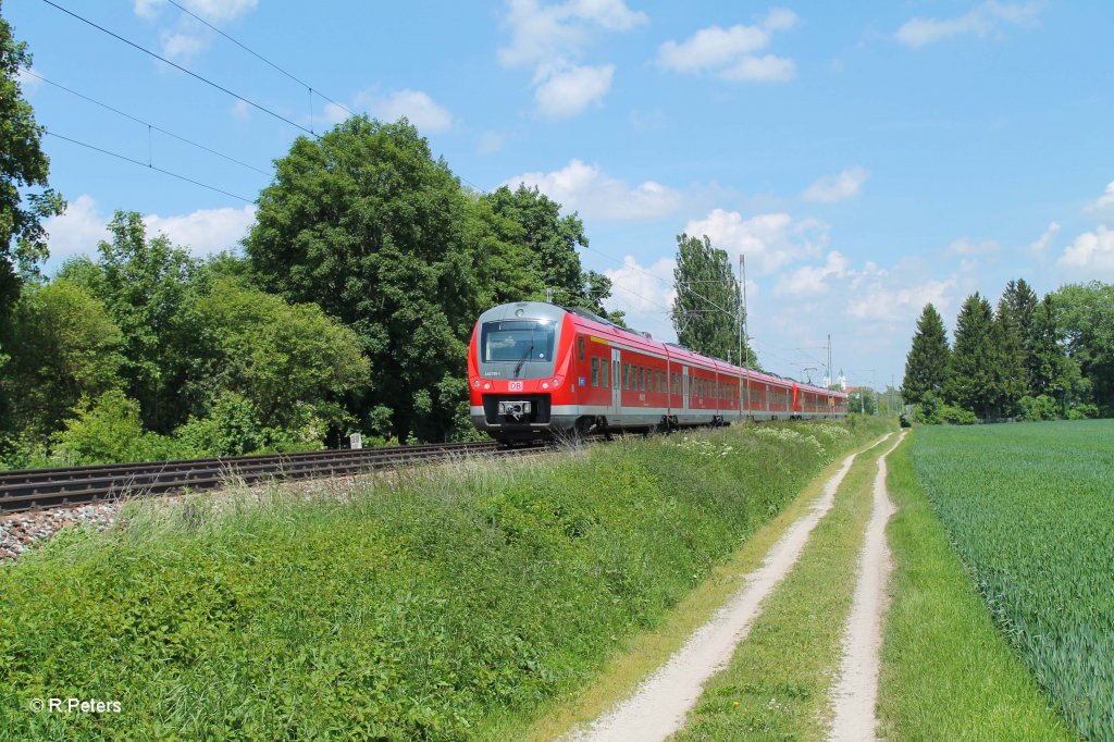 440 701-1 als RE 4072 M�nchen - Landshut - Passau bei Freising. 08.06.13