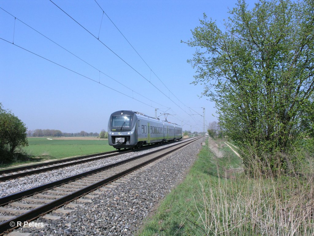 440 909 als AG84411 Neumarkt/Oberpfalz – Plattling bei Moosham. 21.04.11

