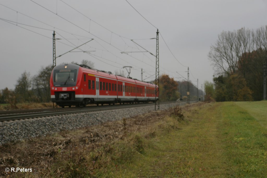 442 021 kurz vor Nersingen auf den Weg nach G�nzburg 02.11.10