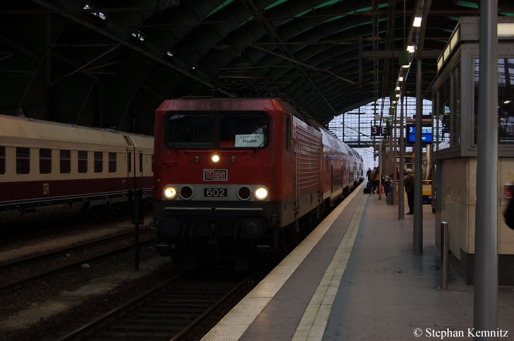 602 (143 204-6) von der MEG mit der RB14 (RB 18912) nach Nauen in Berlin Ostbahnhof. 26.01.2011