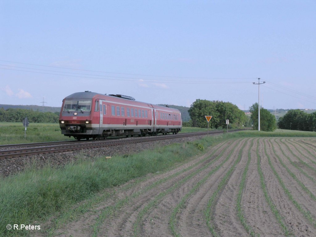 610 011-9 als RE3570 nach N�rnberg bei Zeitlarn. 29.05.10