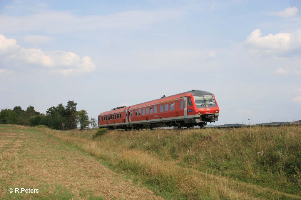 610 507 als RE 5290 Chep - N�rnberg bei Waldershof. 11.09.12