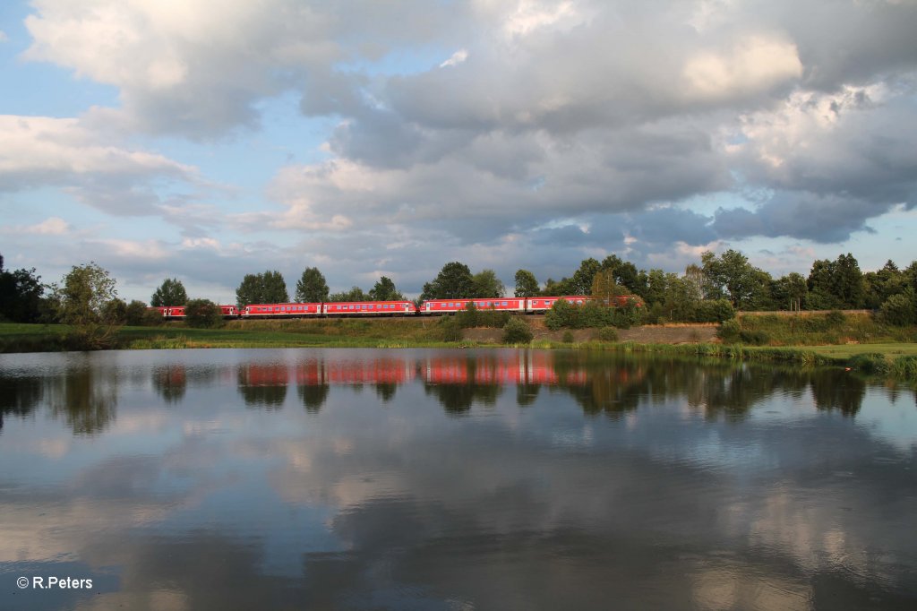 610er dreifachtraktion nach Hof s�dlich von Wiesau. 30.07.13